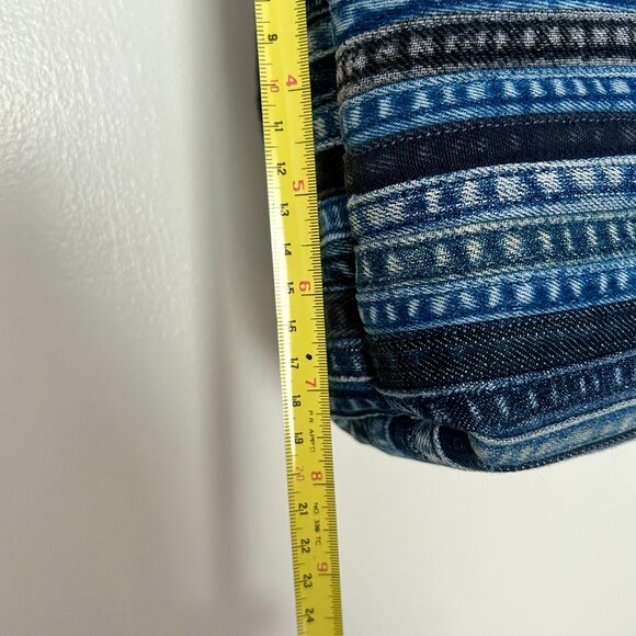 Denim Crossbody Bag with Chain & Leather straps - Picture 6 of 9